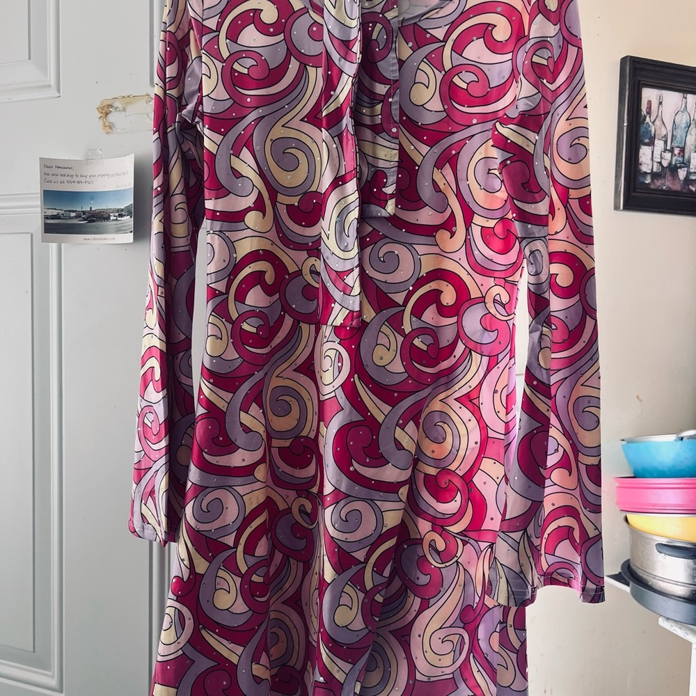 Colorful Swirl Pattern Dress